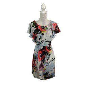 Julie Dillon New York Silk Sheath Dress Floral 6